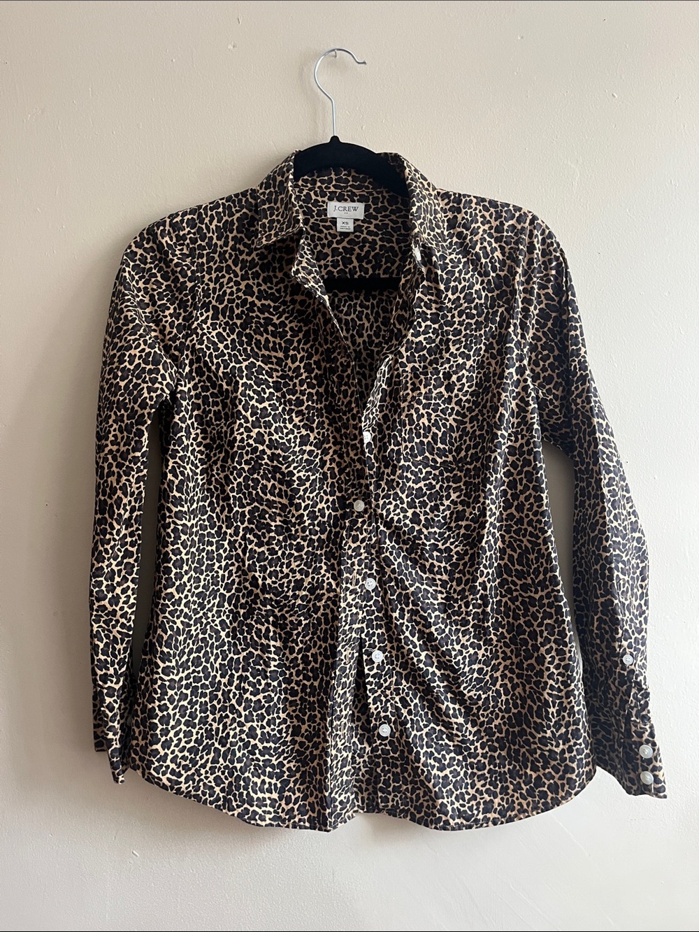 J. Crew Leopard-Print Button-Down Shirt - Brown and Black